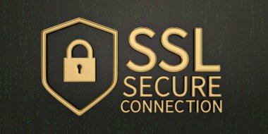Kalkan ve kilit ssl güvenli tasarım dijital ekran arka planı üzerinde. 