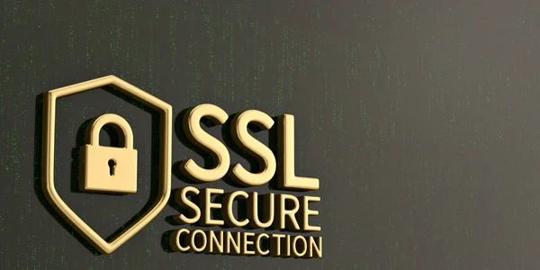 Escudo e bloqueio ssl projeto seguro no fundo da tela digital . — Fotografia de Stock