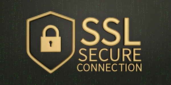 Schermo e blocco ssl design sicuro sullo sfondo dello schermo digitale . — Foto Stock