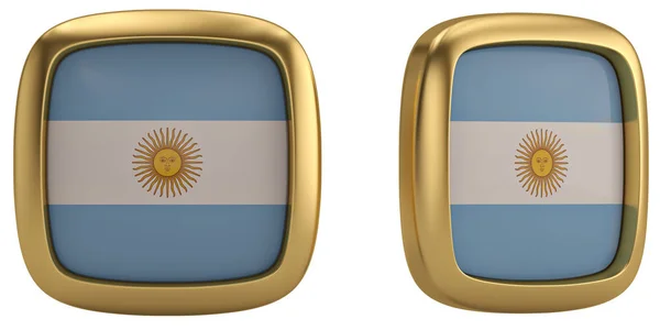 Símbolo de bandera argentina aislado sobre fondo blanco. Ilustración 3D — Foto de Stock