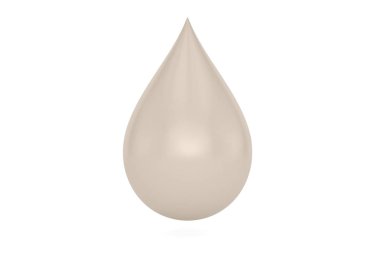 Su damlası şekli 3D görüntüleme beyaz arkaplan üzerinde izole