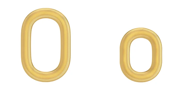 Alfabeto de línea dorada Aislado sobre fondo blanco. Ilustraciones 3d —  Fotos de Stock