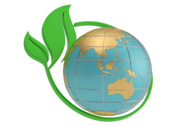 Yeşil enerji kavramı Eko enerji logosu simgesini izole etti 