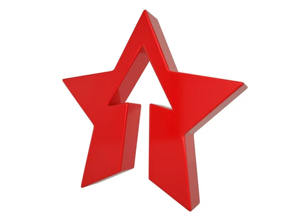 Creative 3D star symbol Isolated in white background.  3d illust — 스톡 사진