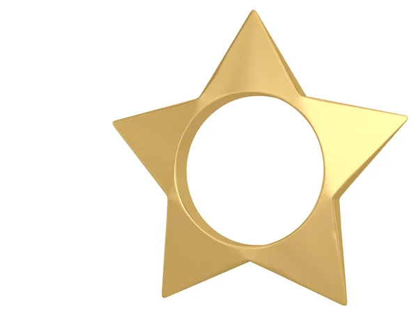 Kreativ 3d stjärna symbol Isolerad i vit bakgrund. 3d illust — Stockfoto