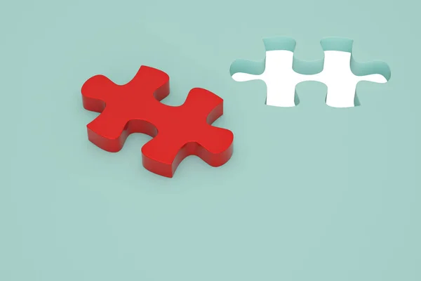 Üzleti koncepció puzzle szimbólum Elszigetelt fehér háttérrel. 3d — Stock Fotó