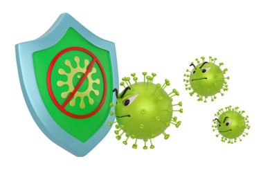 Coronavirus salgınıyla, Coronavirüs 2019-nc0v salgınıyla savaşıyor. 3d