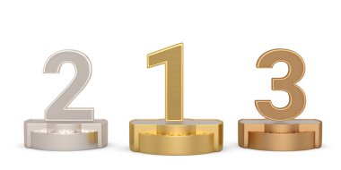 Farklı renklerin 1, 2, 3 (1, 2, 3) izole edilmiş hali