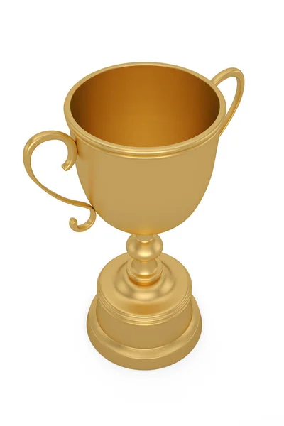 Gold Trophy cup  isolated on white background. 3D illustration. — Stock Photo, Image