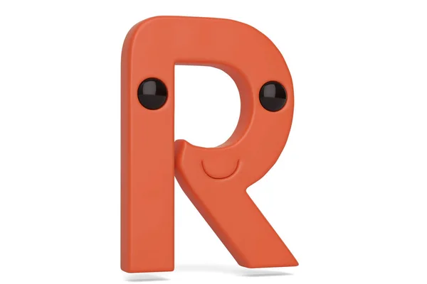 Nette Cartoon-Alphabet 3D-Rendering isoliert auf weißem Hintergrund — Stockfoto