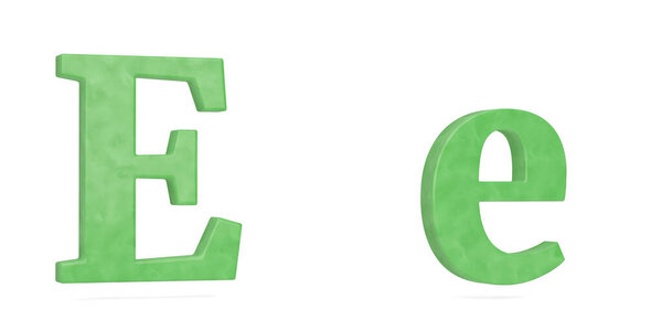 Нефритовый алфавит выделен на белом фоне. 3D иллюстрация
.