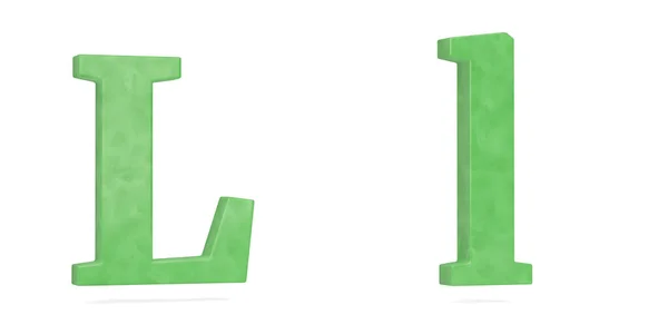 Jade Alphabet Isolated White Background Illustration — Stock Photo, Image