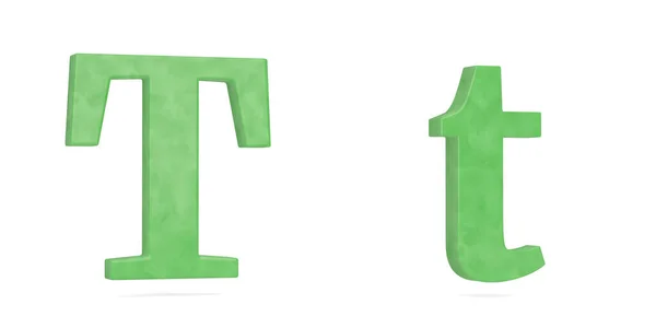 Πράσινο Αλφάβητο Απομονωμένο Λευκό Φόντο Απεικόνιση — Φωτογραφία Αρχείου