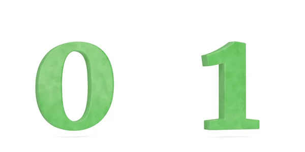 Nefritová Číslice Izolovaná Bílém Pozadí Ilustrace — Stock fotografie
