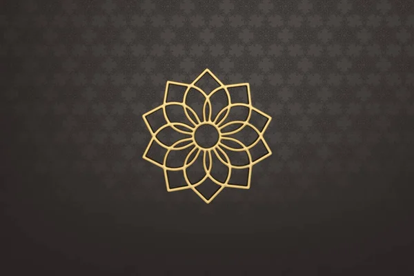 Luxury Gold Icon Black Background Illustration — Stock Photo, Image