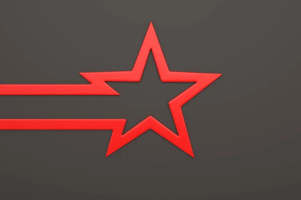 Red Star Black Background Illustration — Stock Photo, Image