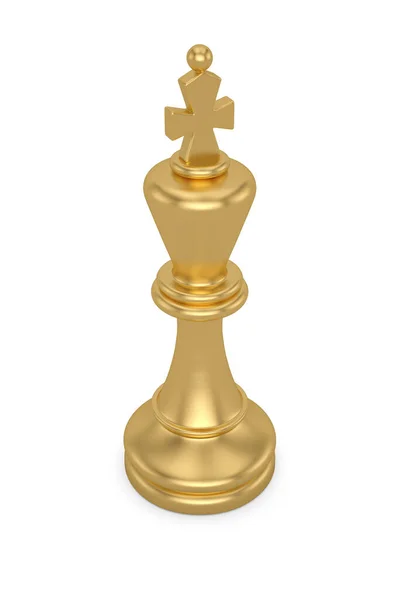 Chess King Isolerad Vit Bakgrund Illustration — Stockfoto
