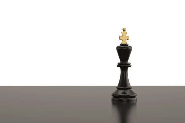 Chess King Isolado Fundo Branco Ilustração — Fotografia de Stock