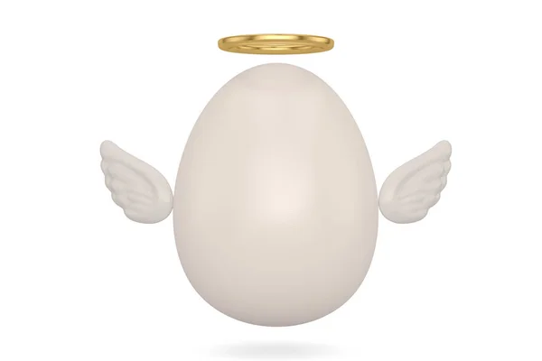 Яйце Ангела Ізольоване Білому Тлі Ілюстрація — стокове фото