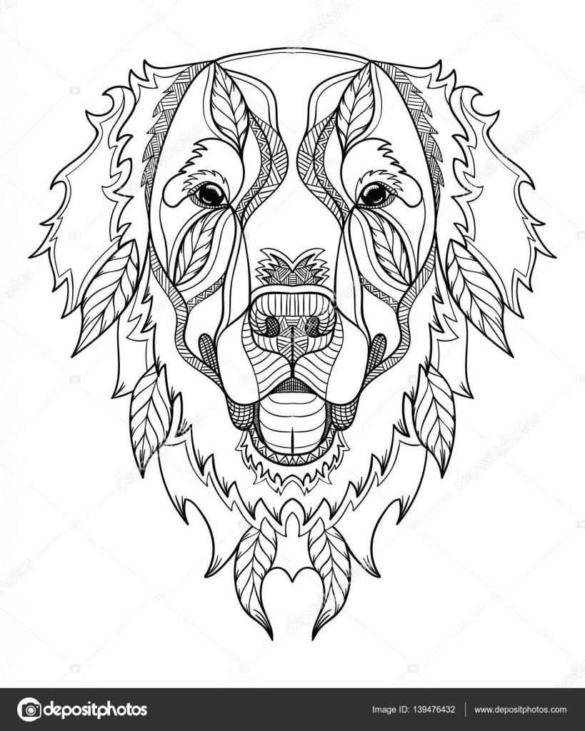 Image Result For Golden Retriever Zentangle Image Result For Golden Retriever Zentangle