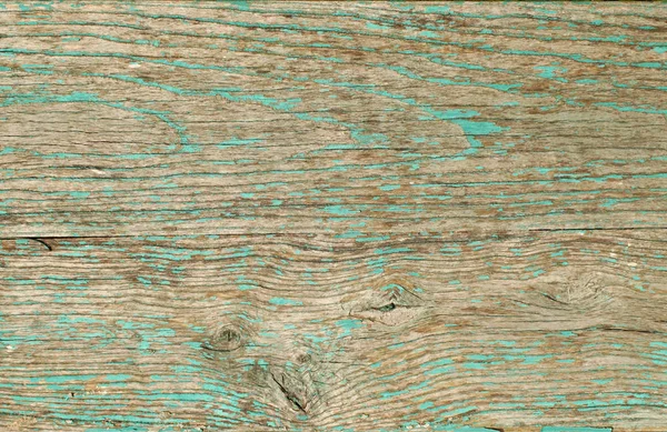 Tablero de madera, pintado en color verde con pa agrietado y pelado — Foto de Stock