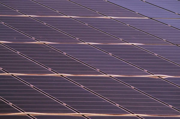 Велике Скупчення Сонячних Панелей Даху Будівлі Поверхня Сонячної Панелі — стокове фото