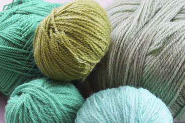 iş parçacığı tığ işi yün yeşil arka plan