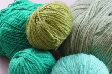 iş parçacığı tığ işi yün yeşil arka plan