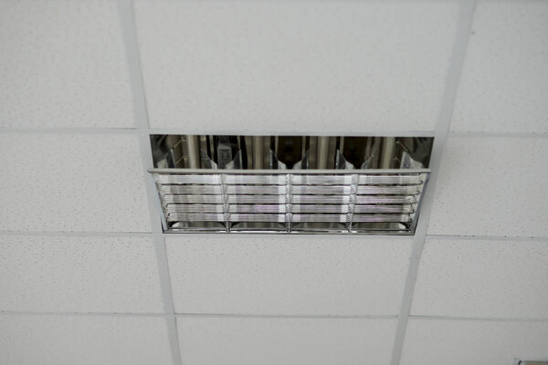 the construction of the ceiling, a broken Ceiling lamp