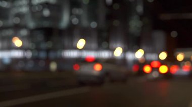 gece şehir yolun trafik ışıkları