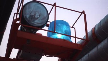 Mavi ışıklar ve sirenler yakın çekim resmi