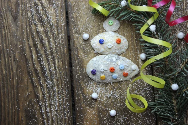 Рождественское украшение из раковин — стоковое фото