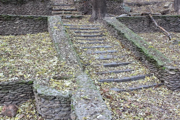 Eski granit merdiven — Stok fotoğraf