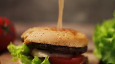 Lezzetli sığır eti burger 