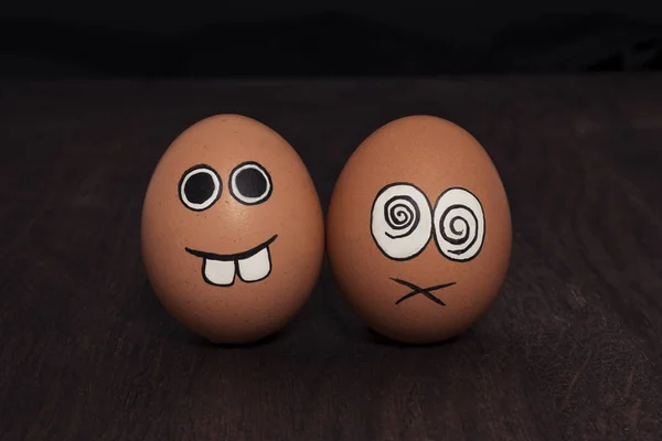 Sonrisas en los huevos . — Foto de Stock