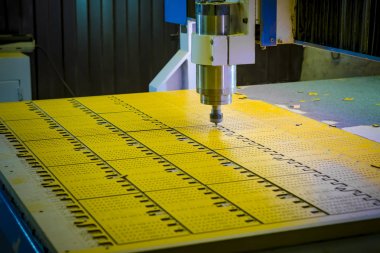 Dikey freze tezgahı Cnc. freze Milli çalışmalarını.