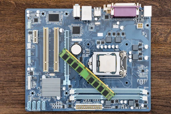 Computer motherboard and cpu. RAM