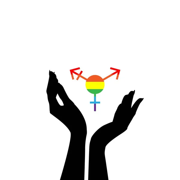 Das Konzept von lgbt, Regenbogen, Schwulen, Lesben, Transgender — Stockvektor