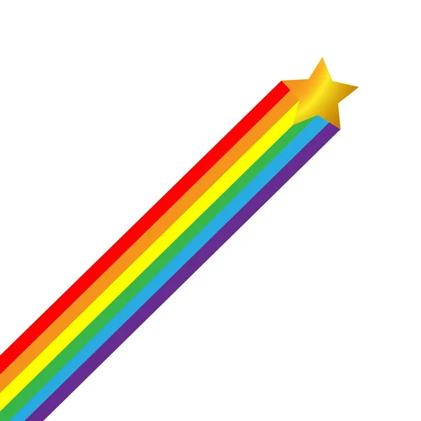 El concepto de lgbt, arco iris estrella. Vector . — Archivo Imágenes Vectoriales