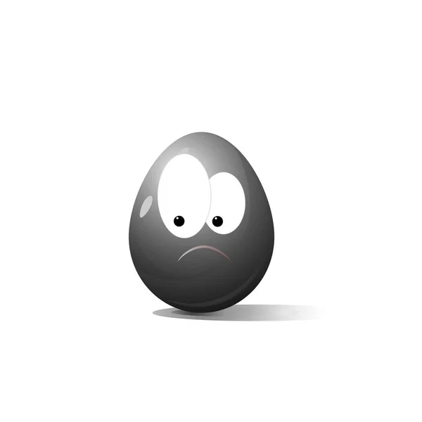 Tváře na slepičích vejcích ve formě obličejových výrazů odrážejících emoce. Pojem rasismus, nedorozumění, bariéra ve vztazích, popírání společnosti. — Stockový vektor