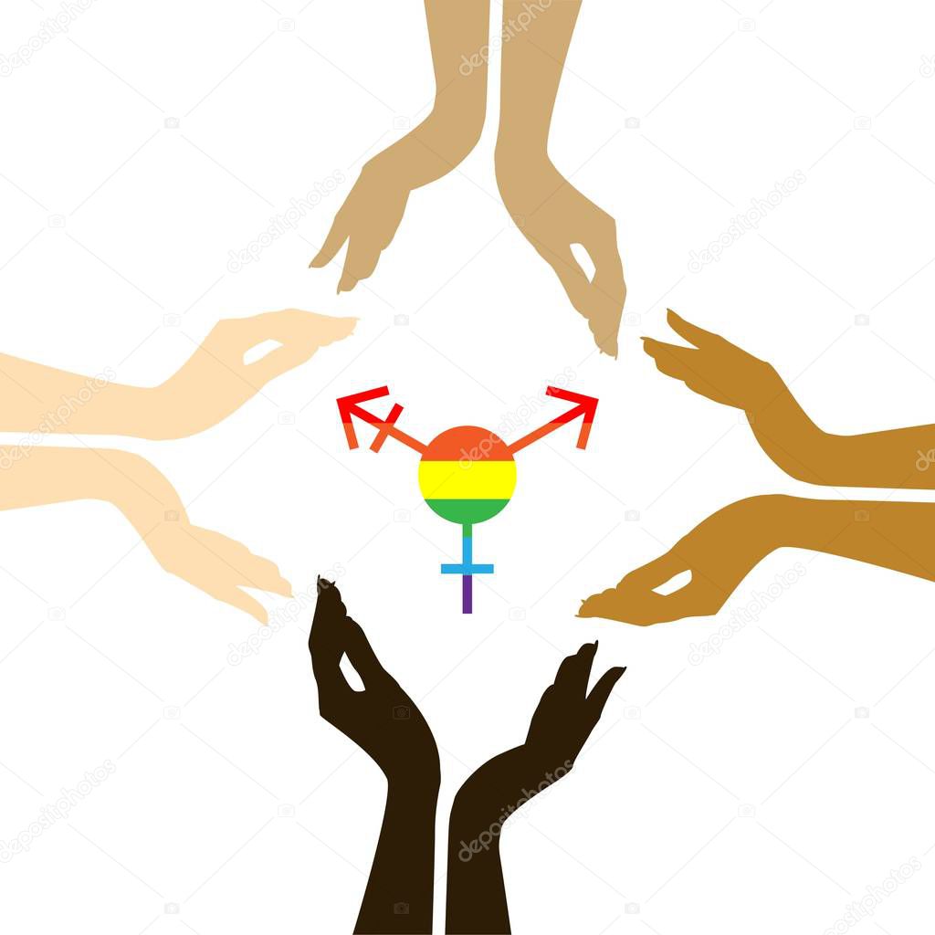 The concept of lgbt, rainbow, gays, lesbians, transgender