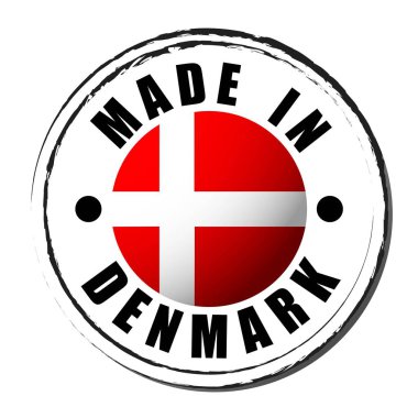 Bayrağı boyamak için Danimarka yapımı. Sembol. Mühürle..