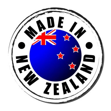 Yeni Zelanda yapımı, bayrağı boyuyor. Sembol. Mühürle..