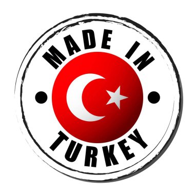 Bayrağı boyamak için Türkiye 'de yapılmış. Sembol. Mühürle..