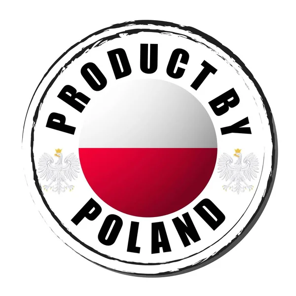 斯洛文尼亚制造的彩旗。 符号。 产品由. — 图库矢量图片