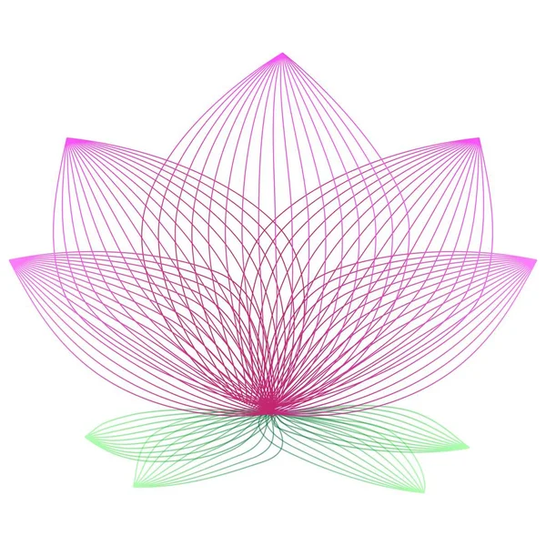 Геометрические линии, образующие цветок. Абстрактное изображение . — стоковый вектор