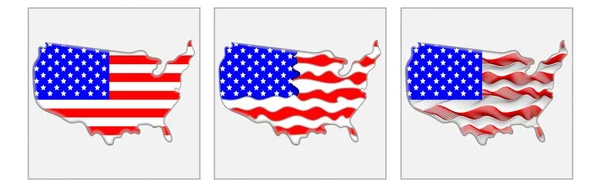 EE.UU. colorear el mapa y bandera concepto. Vector — Vector de stock