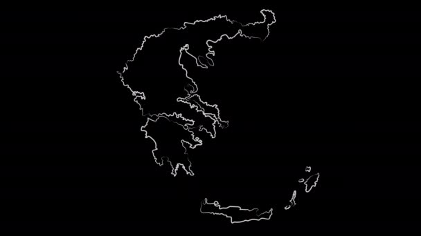 Grecia colorazione mappa e bandiera. Design del movimento . — Video Stock