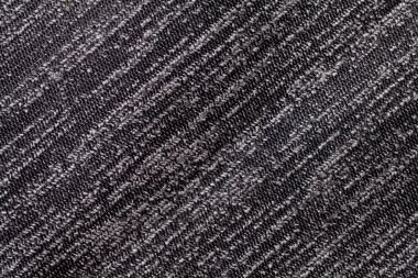 Siyah ve beyaz arka plan örme Tekstil malzeme. Kumaş çizgili doku closeup ile.