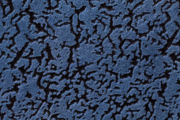 柔らかい繊維原料、クローズ アップからネイビー ブルーの背景。自然な風合いを持つ生地。布の背景. — ストック写真